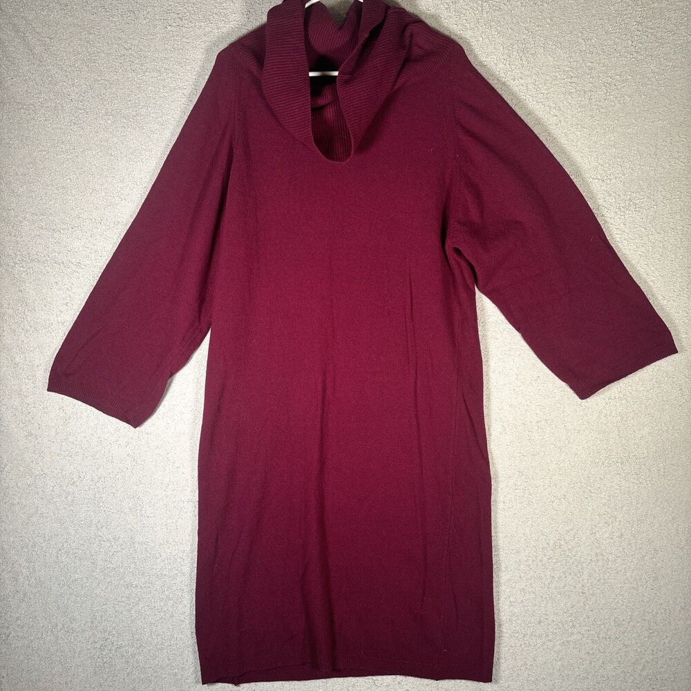 Giuseppe‎ Size S Lambs Wool Cowl Neck Long Sleeve Knit Knee Length Sweater